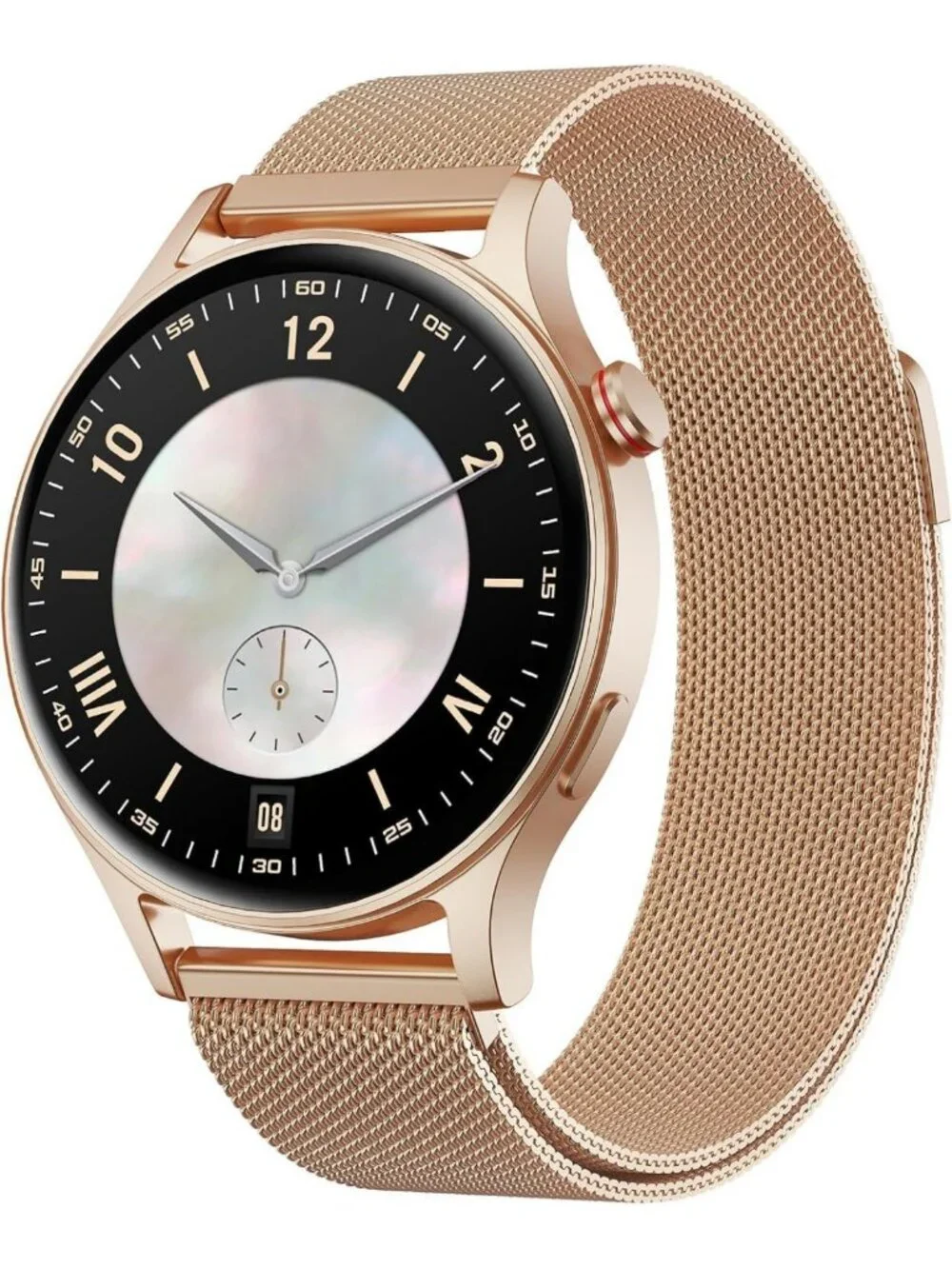 Stylish Smart Watch for Women, Compatible with Android & iPhone, Bronze Color